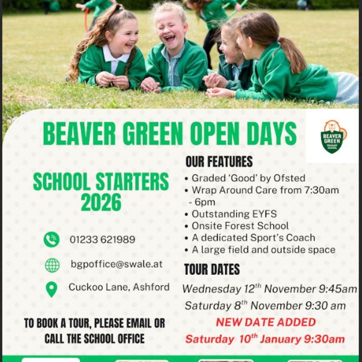 Beaver Green Primary School - New Tour Date Added